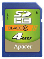 Apacer Secure Digital HC Class 2 4GB (AP4GSDHC2-R)
